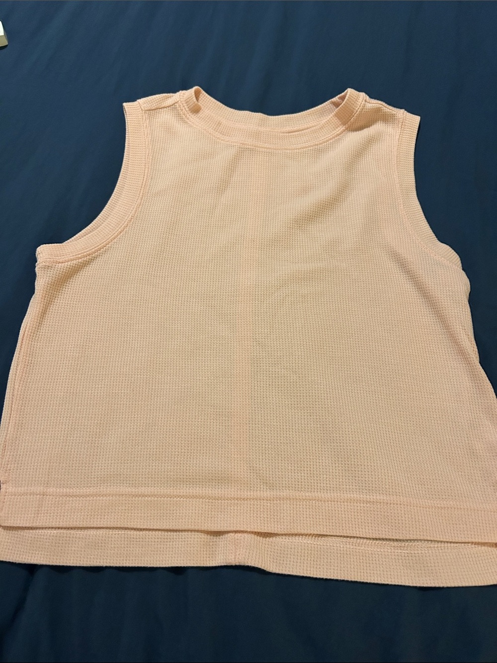 all in motion Light Peach Waffle Tank Top